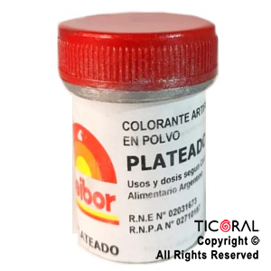 F.COLORANTE PLATEADO EN POLVO 4 GR x 4